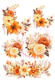 Reispapier Blumen- Bouquet herbstlich A4 25-30g/m² 1 Bogen