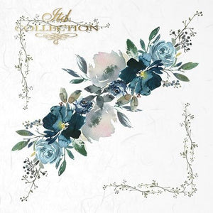 Reispapier Découpage Floral blaue Blumen Reispapier 6 Blögen á 14,8x14,8cm