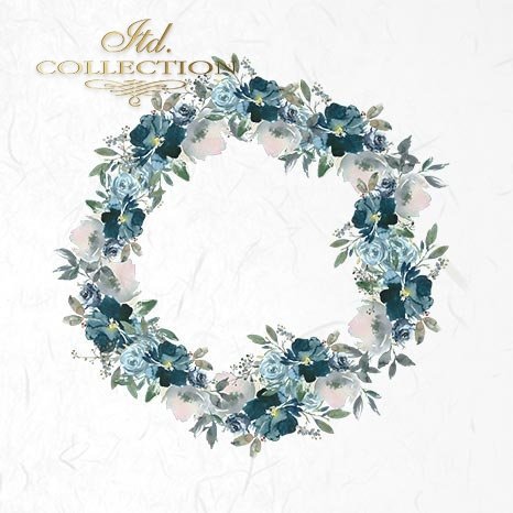Reispapier Découpage Floral blaue Blumen Reispapier 6 Blögen á 14,8x14,8cm