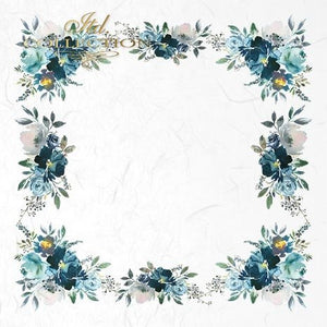 Reispapier Découpage Floral blaue Blumen Reispapier 6 Blögen á 14,8x14,8cm