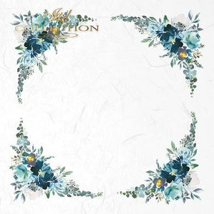 Reispapier Découpage Floral blaue Blumen Reispapier 6 Blögen á 14,8x14,8cm