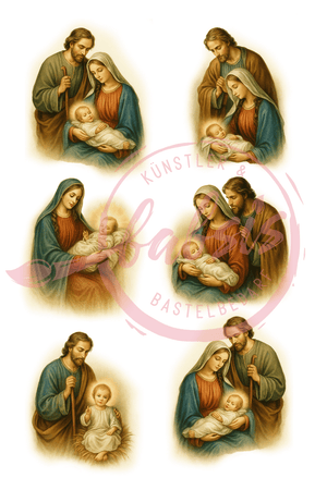 Reispapier Heilige Familie A4 25-30g/m² 1 Bogen