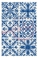 Reispapier Klassische Azulejo-Ornamente A4 25-30g/m² 1 Bogen