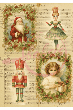 Reispapier Nostalgische Weihnachten A4 25-30g/m² 1 Bogen