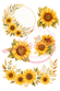 Reispapier Sonnenblumen Bouquet A4 25-30g/m² 1 Bogen