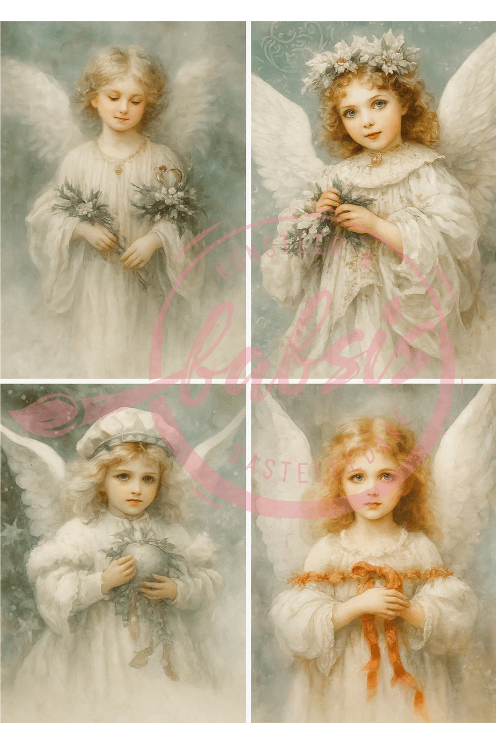 Reispapier Vintage Engel A4 25-30g/m² 1 Bogen