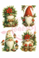 Reispapier Weihnachtsgnome A4 25-30g/m² 1 Bogen