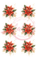 Reispapier Weihnachtssterne A4 25-30g/m² 1 Bogen