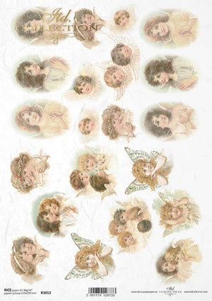 Reispapier A4 Engel, Decoupagepapier Rice Paper 25-30g/m2
