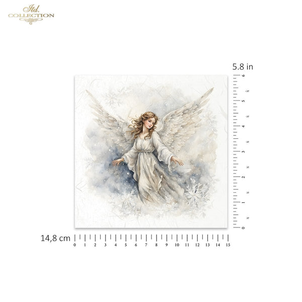 Reispapier Set Engel 14,8 x 14,8 cm 30g/m2 6 Stück