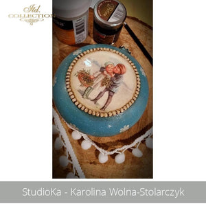 Reispapier Winter Vintage Decoupagepapier Reispapier 25-30g/m2 pro Stück