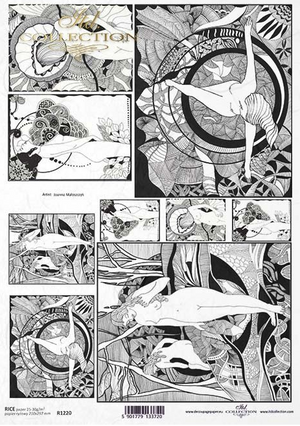 Reispapier A4 Retro-Motive, Paper 25-30g/m2