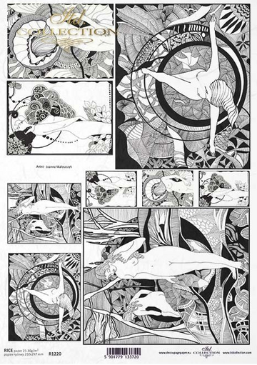 Reispapier A4 Retro-Motive, Paper 25-30g/m2