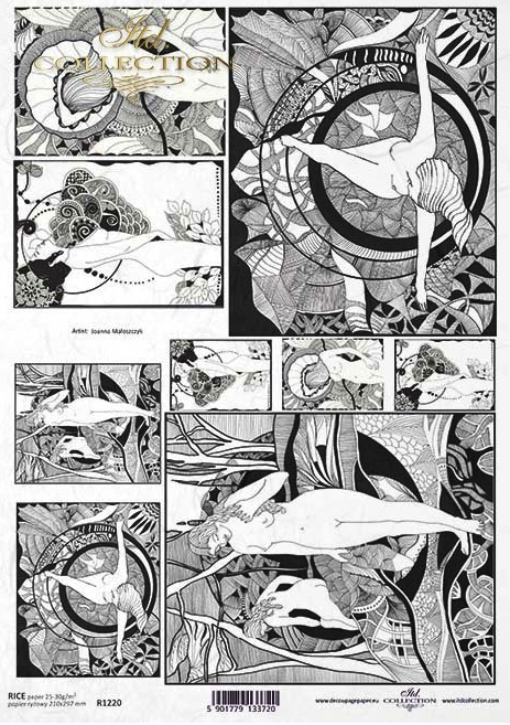 Reispapier A4 Retro-Motive, Paper 25-30g/m2