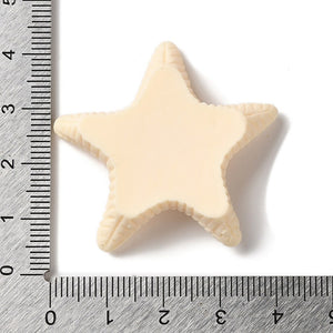 Resin-Seestern beige 39x40x9mm 6 Stück