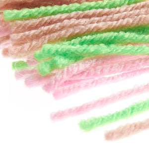 Rico Hooki Hooki Knüpfgarn marmoriert 6,5cm 200 Fäden verschiedene Farben