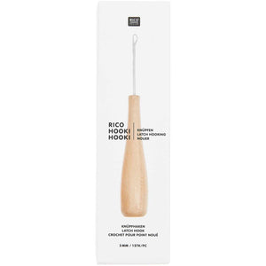 Rico Hooki Hooki Knüpfhaken 3 mm mit Holzgriff