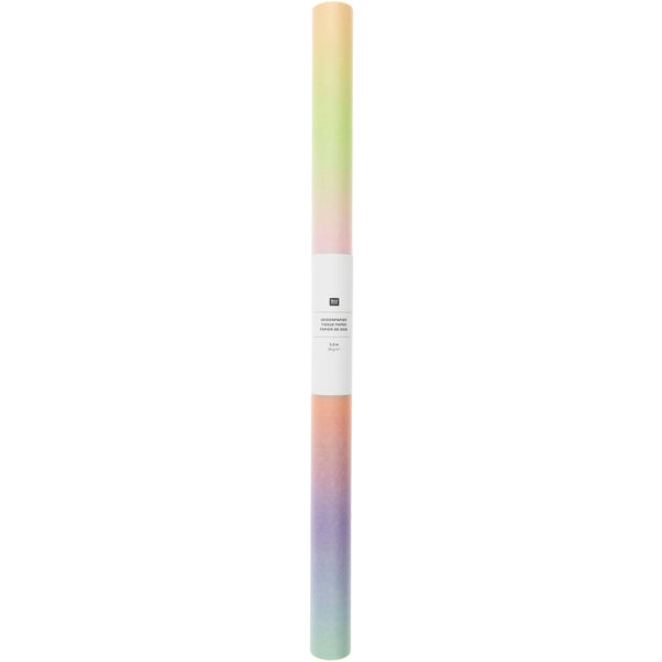 PAPER POETRY SEIDENPAPIER FARBVERLAUF ORANGE 50CMX3,5M 28G/M²
