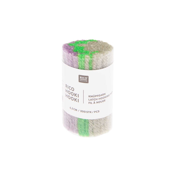Rico Hooki Hooki Knüpfgarn marmoriert 6,5cm 200 Fäden verschiedene Farben