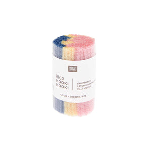Rico Hooki Hooki Knüpfgarn marmoriert 6,5cm 200 Fäden verschiedene Farben