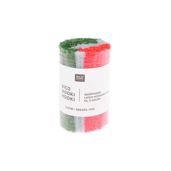 Rico Hooki Hooki Knüpfgarn marmoriert 6,5cm 200 Fäden verschiedene Farben