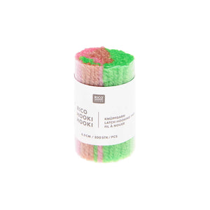 Rico Hooki Hooki Knüpfgarn marmoriert 6,5cm 200 Fäden verschiedene Farben