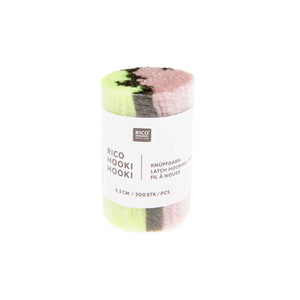 Rico Hooki Hooki Knüpfgarn marmoriert 6,5cm 200 Fäden verschiedene Farben