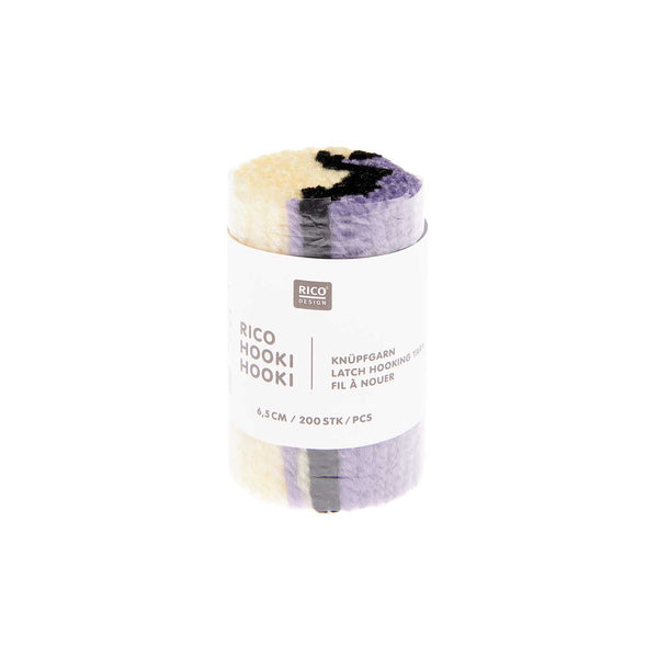 Rico Hooki Hooki Knüpfgarn marmoriert 6,5cm 200 Fäden verschiedene Farben