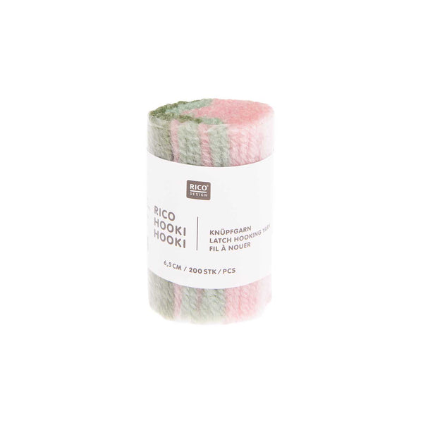 Rico Hooki Hooki Knüpfgarn marmoriert 6,5cm 200 Fäden verschiedene Farben