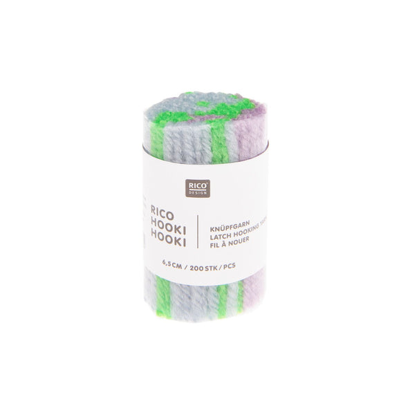 Rico Hooki Hooki Knüpfgarn marmoriert 6,5cm 200 Fäden verschiedene Farben
