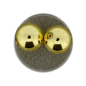 Riesen-Wachsperle gold glänzend 25mm 4 Stück/Btl.
