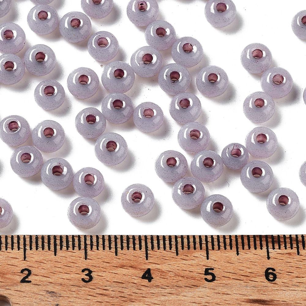 Rocailles Glasperlen Jade-Imitation 5,5x3,5mm 100 Stück / Dose