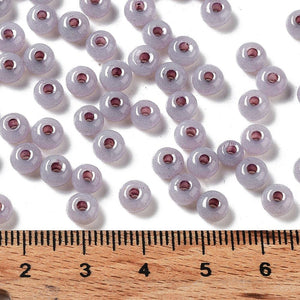 Rocailles Glasperlen Jade-Imitation 5,5x3,5mm 100 Stück / Dose