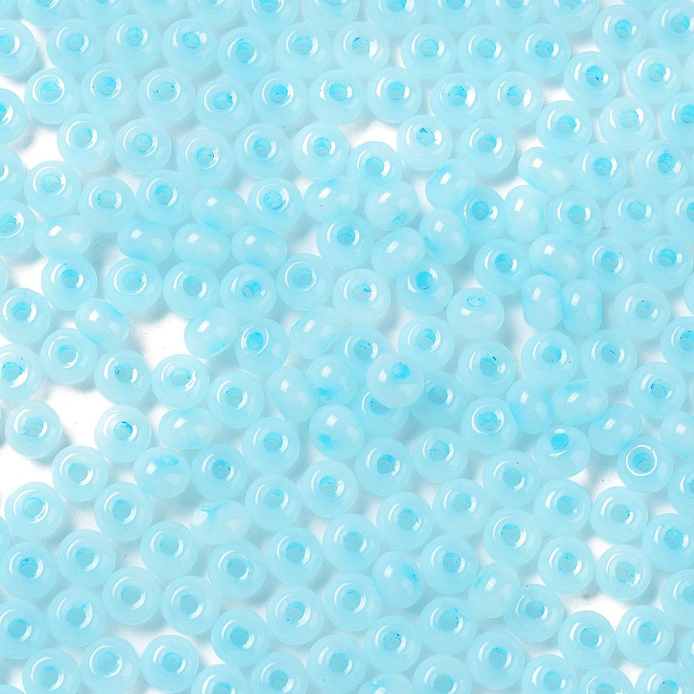 Rocailles Glasperlen Jade-Imitation 5,5x3,5mm 100 Stück / Dose