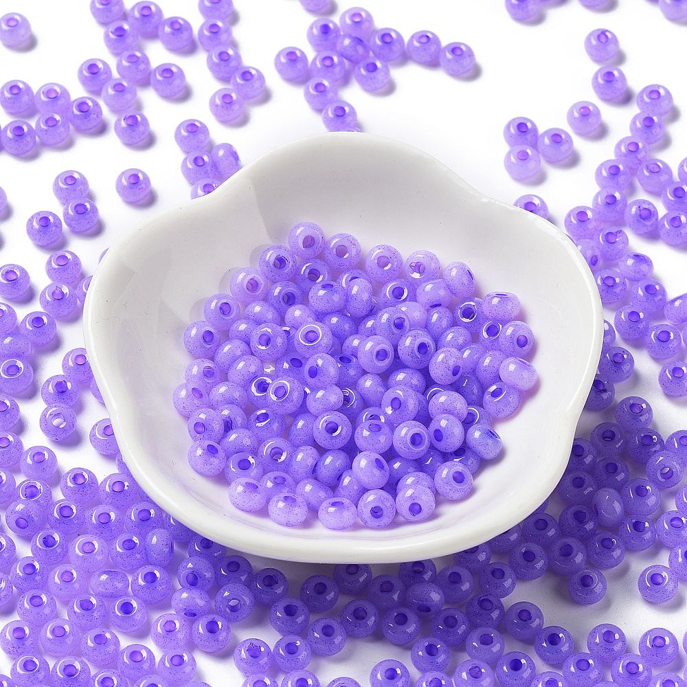 Rocailles Glasperlen Jade-Imitation 5,5x3,5mm 100 Stück / Dose