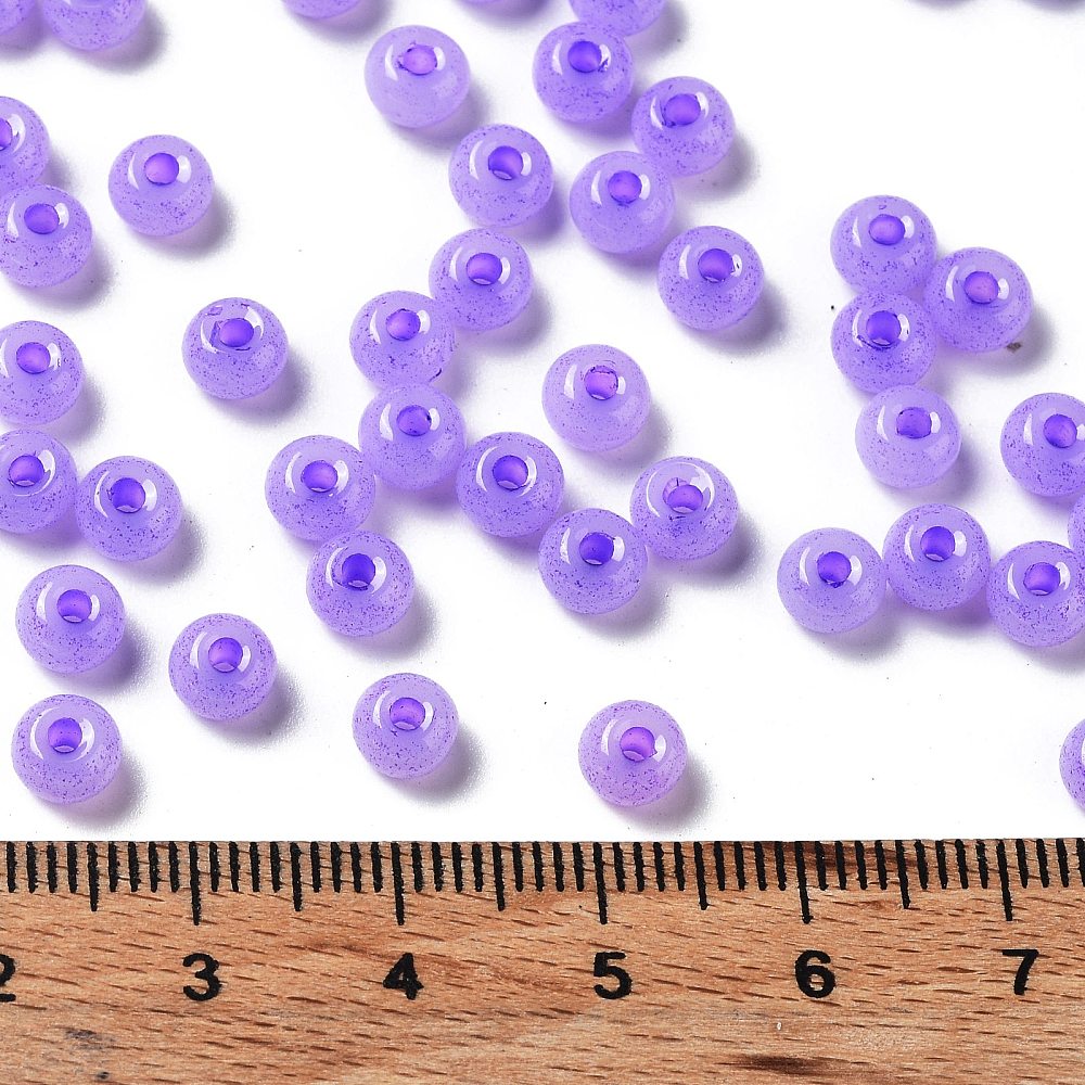 Rocailles Glasperlen Jade-Imitation 5,5x3,5mm 100 Stück / Dose