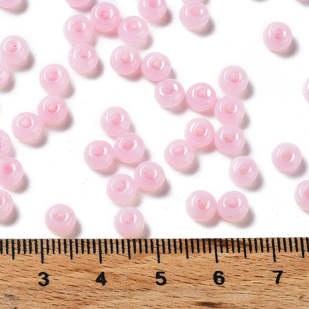 Rocailles Glasperlen Jade-Imitation 5,5x3,5mm 100 Stück / Dose