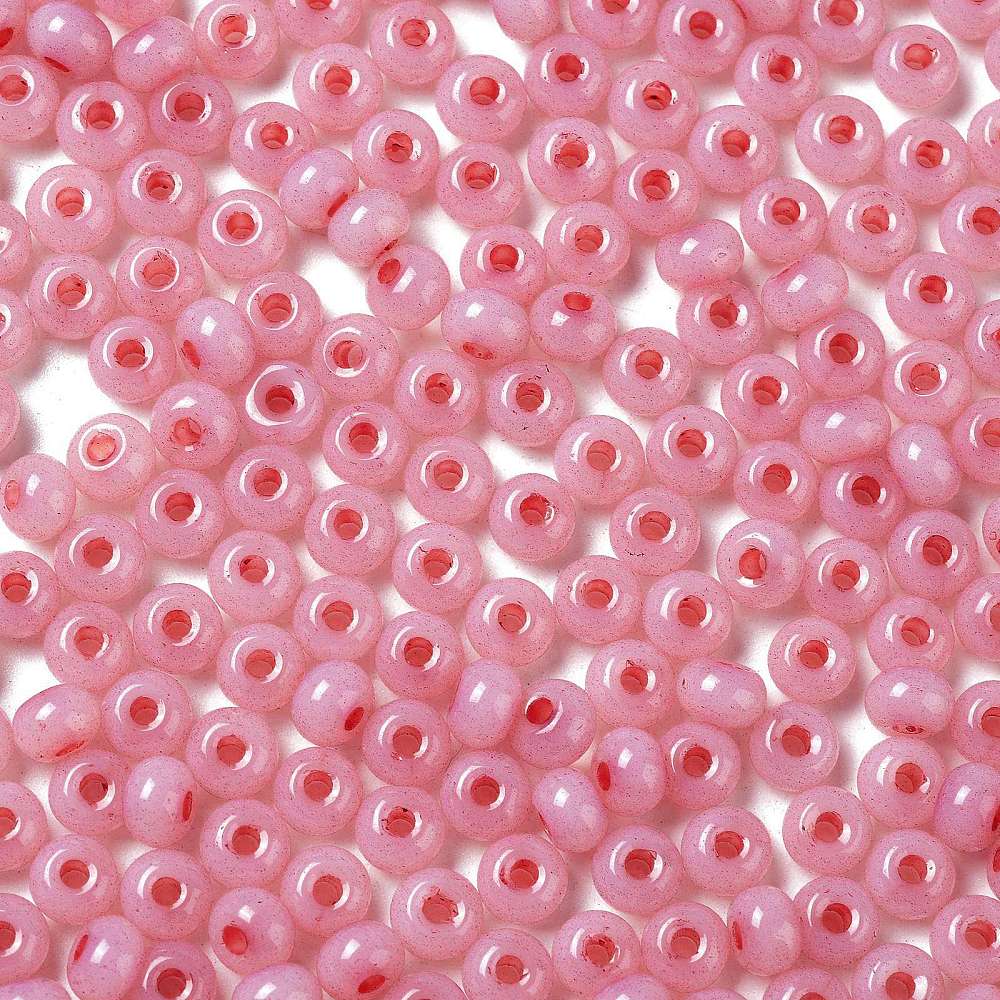 Rocailles Glasperlen Jade-Imitation 5,5x3,5mm 100 Stück / Dose