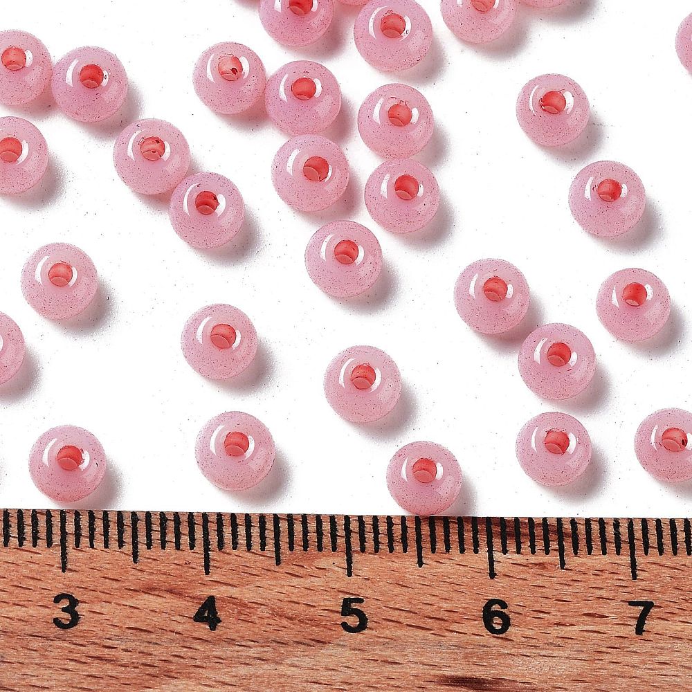 Rocailles Glasperlen Jade-Imitation 5,5x3,5mm 100 Stück / Dose