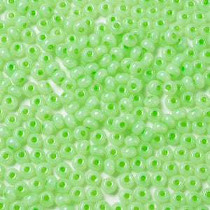 Rocailles Glasperlen Jade-Imitation 5,5x3,5mm 100 Stück / Dose