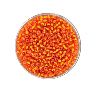 Rocailles Glasperlen Silbereinzug orange 2,6mm 17g/Dose