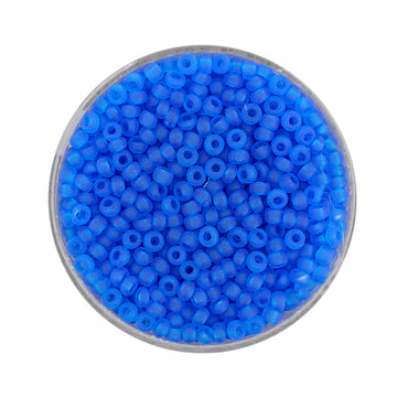 Rocailles Glasperlen aqua matt transparent 2,6mm 17g/Dose