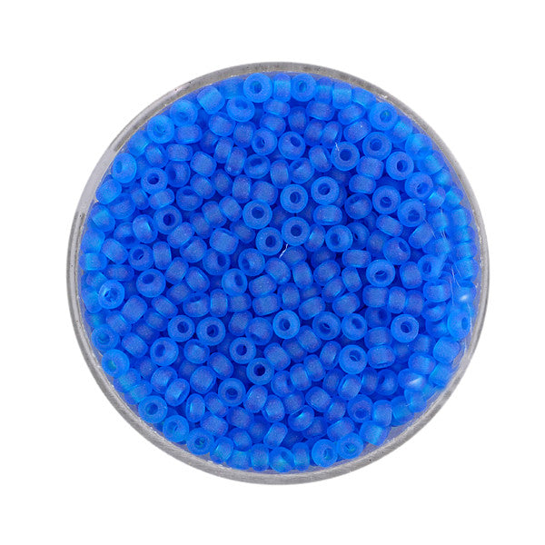 Rocailles Aqua Matt transparent 2,5 mm, 17g Rocailles Glasperlen