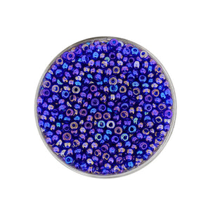 Rocailles Glasperlen dunkelblau rainbow 2,6mm 17g/Dose
