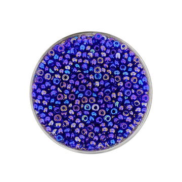 Rocailles Glasperlen dunkelblau rainbow 2,6mm 17g/Dose
