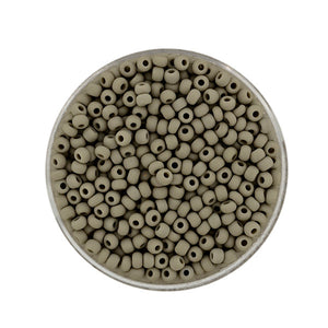 Rocailles Glasperlen grau matt 2,6mm 17g/Dose
