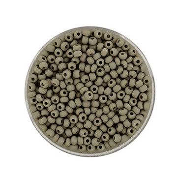 Rocailles Glasperlen grau matt 2,6mm 17g/Dose