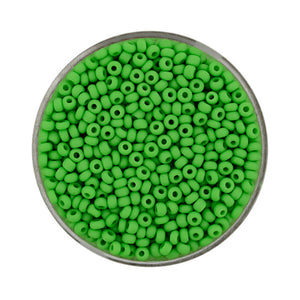 Rocailles Hellgrün Matt 2,5 mm, 17g Rocailles Glasperlen