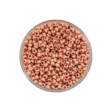 Rocailles Glasperlen kupfer metallic 2,6mm 17g/Dose