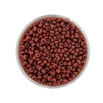 Rocailles Glasperlen matt braun opak 2,6mm 17g/Dose
